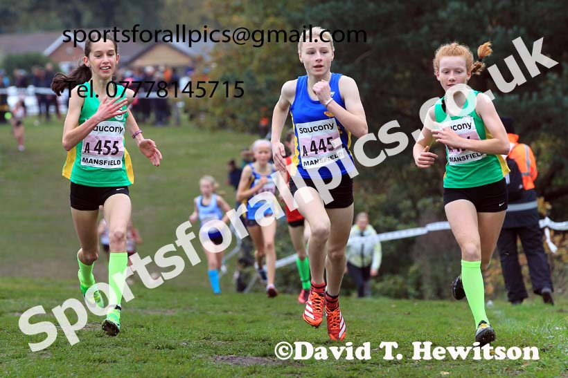Girls Under-13s, 2022 National Cross Country Relays, Berry Hill Park, Mansfield.  Photo: David T. Hewitson/Sports for All Pics
